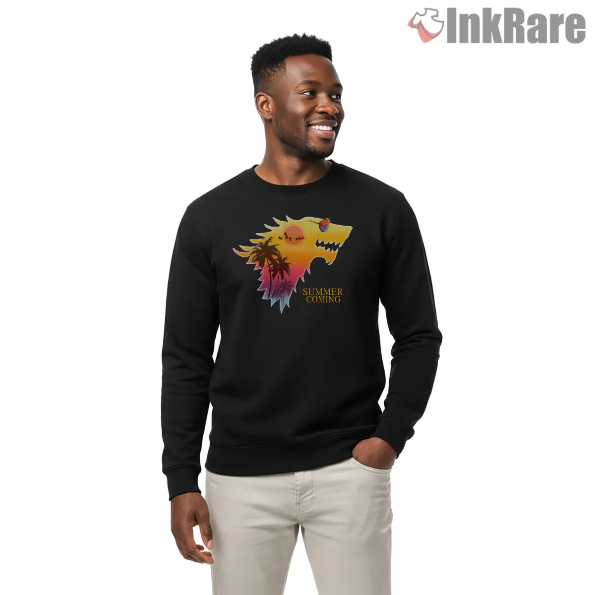 Summer Is Coming Tropical Direwolf Sunset Shirt Summer Is Coming Tropical Direwolf Sunset Shirt on graphic shirt for men graphic tee