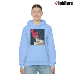 Women’s supa dupa fly missy elliott 90s hip hop album Cozy Hoodie in light blue | Warm, Structured, Stylish