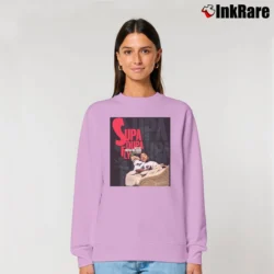 Women’s supa dupa fly missy elliott 90s hip hop album Relaxed Sweatshirt in light pink | Soft, Laid-Back Vibe