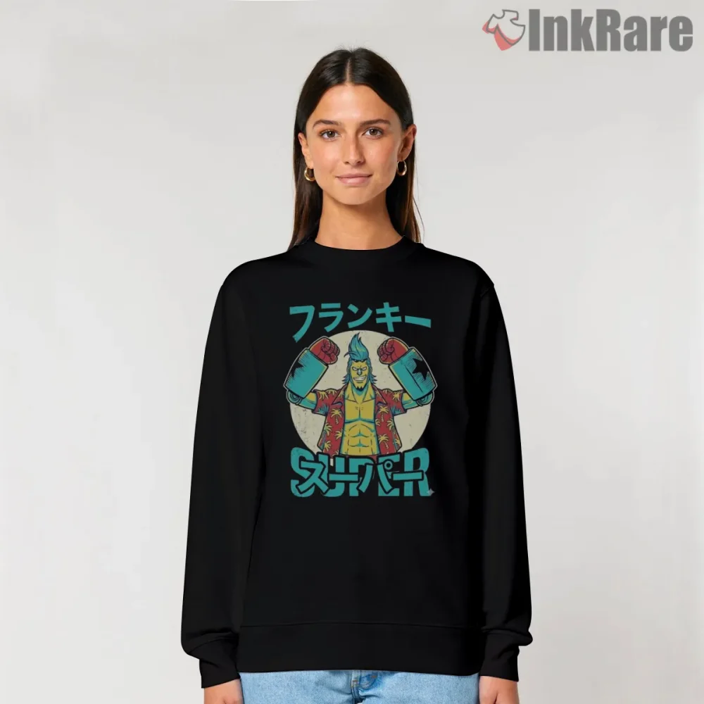 Super Cyborg Franky Power Pose Anime Shirt on graphic shirt for women graphic tee