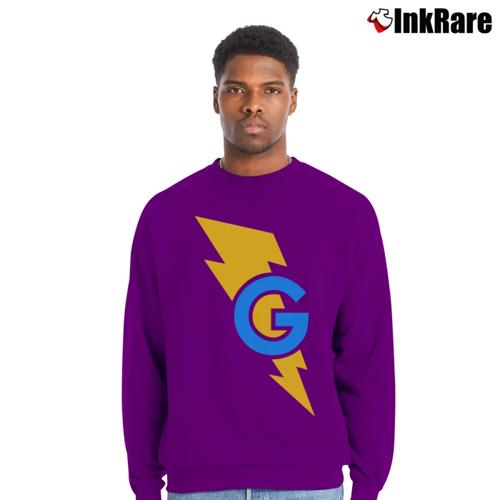 Men’s Super Grover Comfort Colors Funny Crewneck Sweatshirt in purple | Cozy Fabric, Clean Style