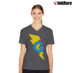 Women’s Super Grover Comfort Colors Funny V-Neck Tee in charcoal | Chic Neckline, Soft Texture