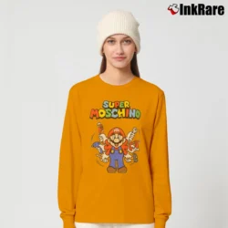 Women’s Super Mario Moschino Designer Long-Sleeve Top in orange | Sleek, Versatile, All-Season