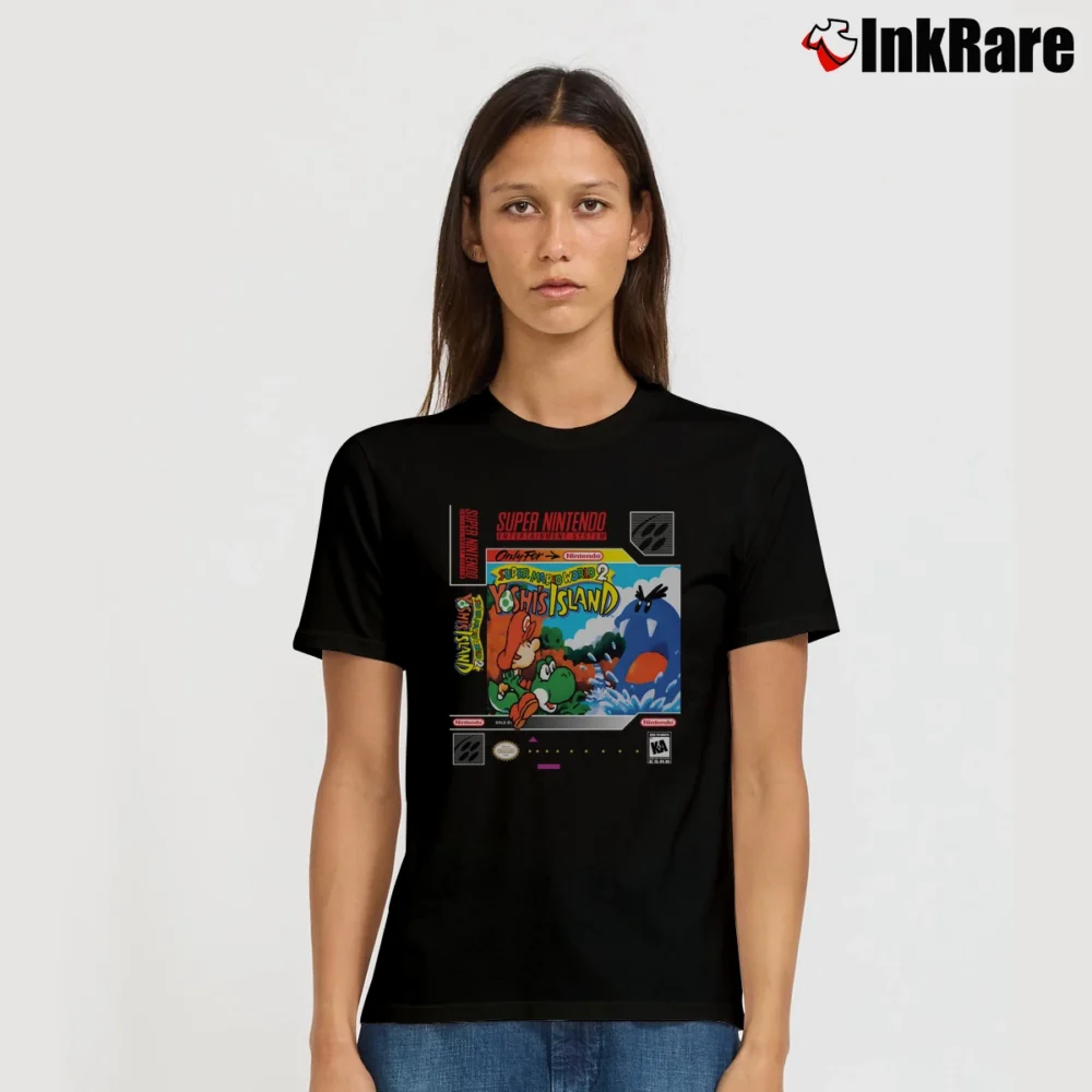 Women’s Super Mario Yoshi Island T-Shirt in black | Soft, Flattering Fit
