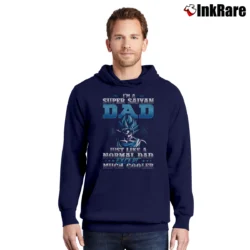Men’s Super Saiyan Dad Cooler Goku Dragon Ball Gift Pullover Hoodie in navy | Cozy, Durable, Modern Fit