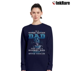 Women’s Super Saiyan Dad Cooler Goku Dragon Ball Gift Long-Sleeve Top in navy | Sleek, Versatile, All-Season