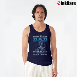 Men’s Super Saiyan Dad Cooler Goku Dragon Ball Gift Tank Top in navy | Breathable, Active-Friendly Design