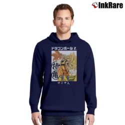 Men’s Super Saiyan Goku Dragon Ball Z Classic Pullover Hoodie in navy | Cozy, Durable, Modern Fit