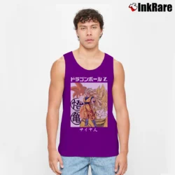 Men’s Super Saiyan Goku Dragon Ball Z Classic Tank Top in purple | Breathable, Active-Friendly Design