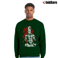 Men’s Super Saiyan Majin Buu Dragon Ball Crewneck Sweatshirt in forest green | Cozy Fabric, Clean Style