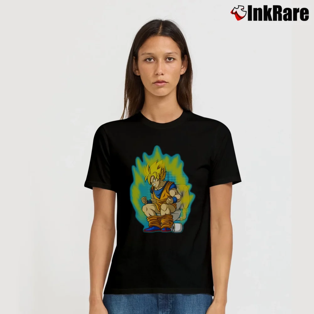 Women’s Super Saiyan Shit Funny Goku Dragon Ball Signature T-Shirt in black | Soft, Flattering Fit