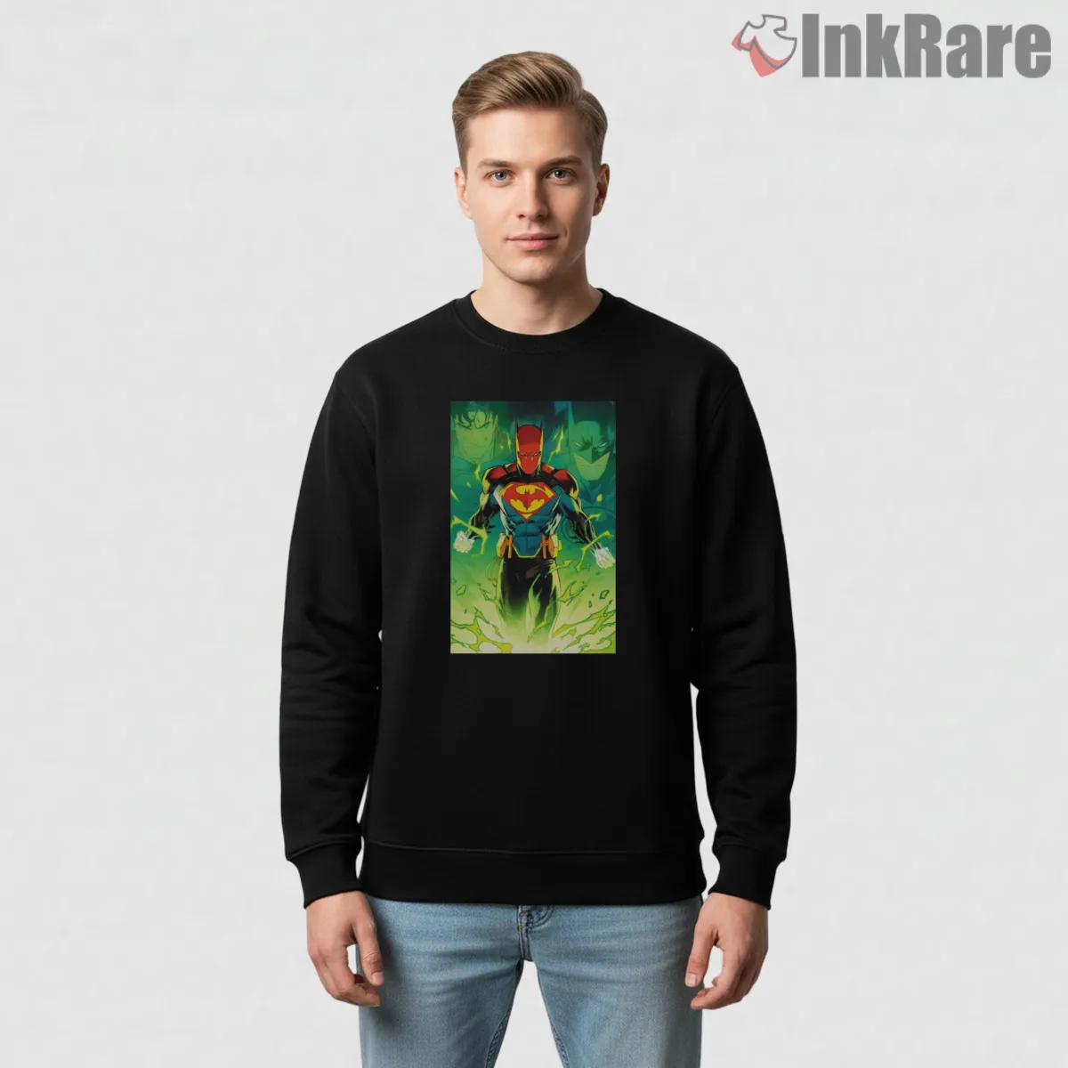 Superman Batman Fusion Dc Heroes Neon Power Shirt Superman Batman Fusion Dc Heroes Neon Power Shirt on graphic shirt for men graphic tee