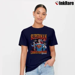 Women’s Superman Christopher Reeve Graphic Signature T-Shirt in navy | Soft, Flattering Fit