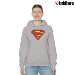 Women’s Superman Classic S Logo Graphic Cozy Hoodie in sport grey | Warm, Structured, Stylish
