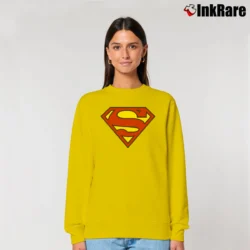 Women’s Superman Classic S Logo Graphic Relaxed Sweatshirt in yellow | Soft, Laid-Back Vibe