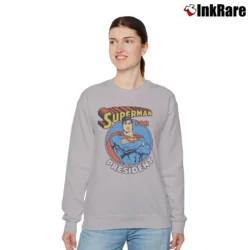 Women’s Superman for President Political Humor Graphic Relaxed Sweatshirt in sport grey | Soft, Laid-Back Vibe