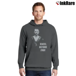 Men’s Superman General Zod Villain Graphic Pullover Hoodie in charcoal | Cozy, Durable, Modern Fit