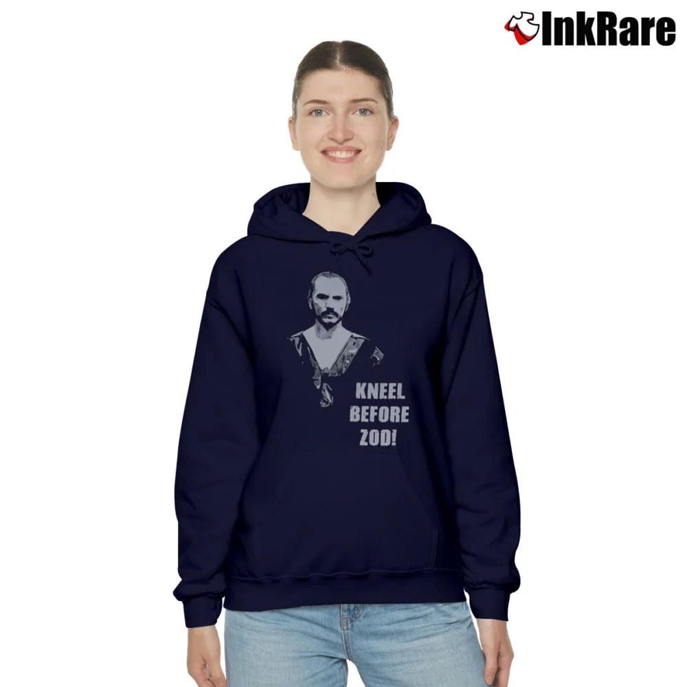 Women’s Superman General Zod Villain Graphic Cozy Hoodie in navy | Warm, Structured, Stylish