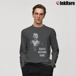 Men’s Superman General Zod Villain Graphic Long-Sleeve Shirt in charcoal | Sleek, Lightweight, Year-Round Wear