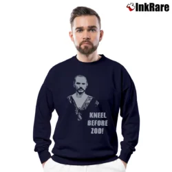 Men’s Superman General Zod Villain Graphic Crewneck Sweatshirt in navy | Cozy Fabric, Clean Style