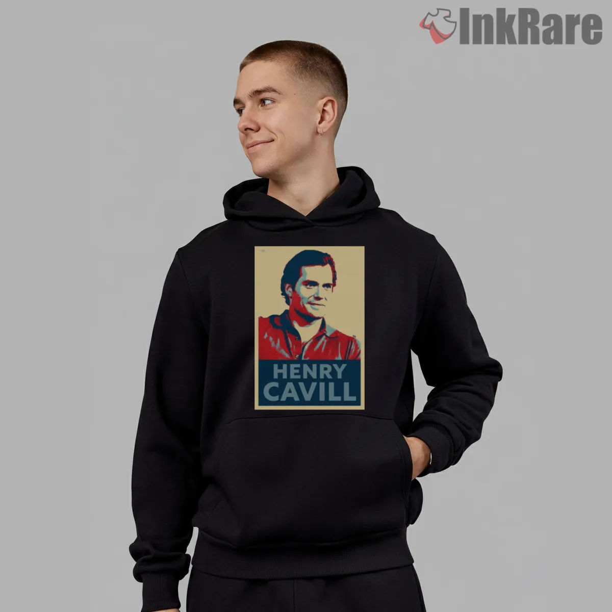 Superman Henry Cavill Hope Poster Style Shirt on black hoodie for men graphic tee