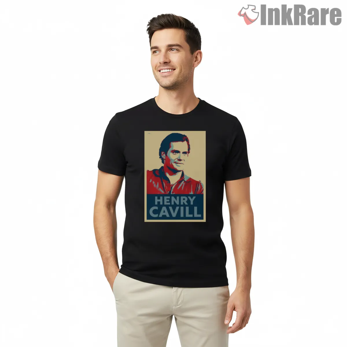 Superman Henry Cavill Hope Poster Style Short Sleeve Black Superman Henry Cavill Hope Poster Style Shirt on black short sleeve shirt for men graphic tee