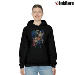 Women’s Superman Laser Cat Funny Novelty Black Cozy Hoodie in black | Warm, Structured, Stylish