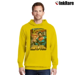 Men’s Superman Last Son of Krypton Graphic Pullover Hoodie in yellow | Cozy, Durable, Modern Fit