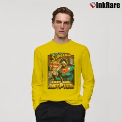 Men’s Superman Last Son of Krypton Graphic Long-Sleeve Shirt in yellow | Sleek, Lightweight, Year-Round Wear