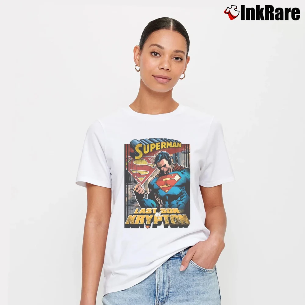 Women’s Superman Last Son of Krypton Graphic Signature T-Shirt in white | Soft, Flattering Fit