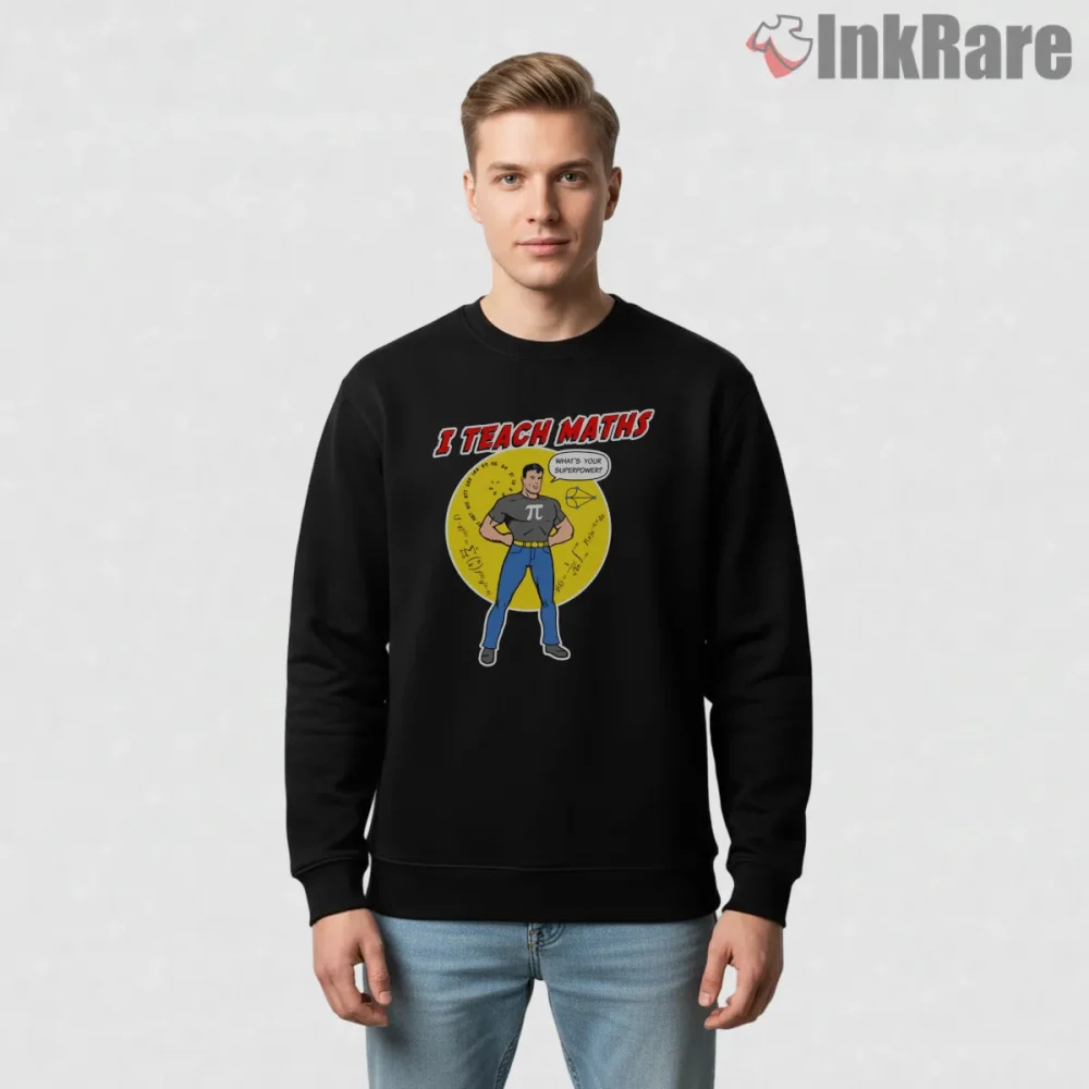 Superman Math Teacher Pi Hero Funny Shirt on graphic shirt for men graphic tee