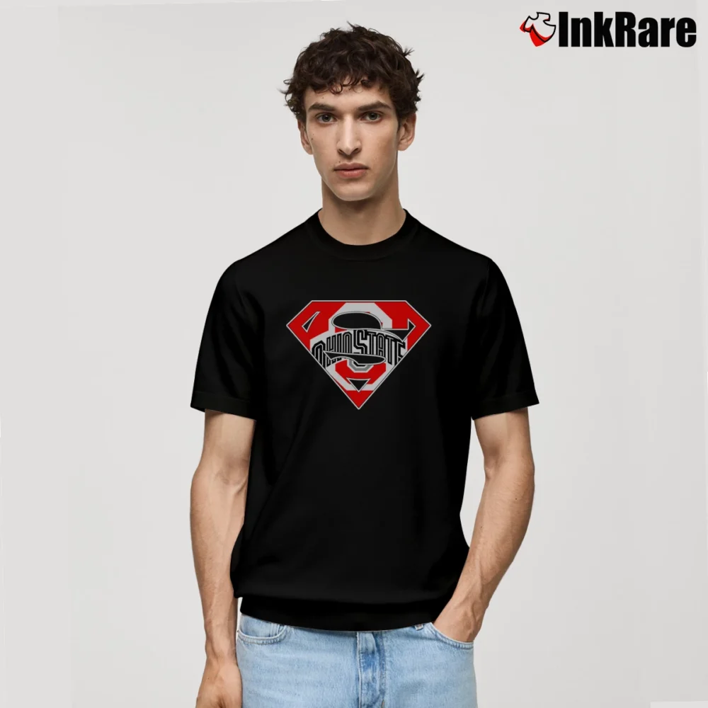 Men’s Superman Ohio State Logo Fan Graphic Classic T-Shirt in black | Soft, Breathable Everyday Wear