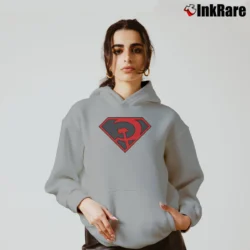 Women’s Superman Red Son Symbol Fan Cozy Hoodie in sport grey | Warm, Structured, Stylish