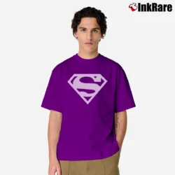 Men’s Superman Silver Logo Classic T-Shirt in purple | Soft, Breathable Everyday Wear