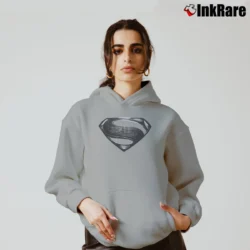 Women’s Superman Silver Symbol Movie Graphic Cozy Hoodie in sport grey | Warm, Structured, Stylish