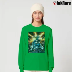 Women’s Superman Val Zod Graphic Design Fan Long-Sleeve Top in irish green | Sleek, Versatile, All-Season