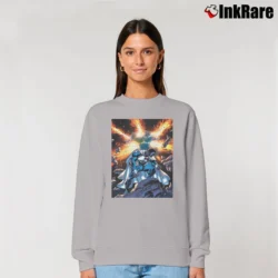 Women’s Superman Val Zod Graphic Design Fan Relaxed Sweatshirt in sport grey | Soft, Laid-Back Vibe
