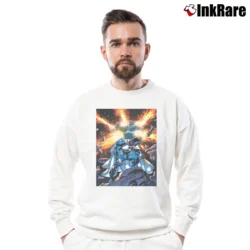 Men’s Superman Val Zod Graphic Design Fan Crewneck Sweatshirt in white | Cozy Fabric, Clean Style