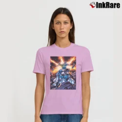 Women’s Superman Val Zod Graphic Design Fan Signature T-Shirt in light pink | Soft, Flattering Fit