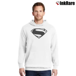 Men’s Superman Vs Batman Logo Comic Pullover Hoodie in white | Cozy, Durable, Modern Fit