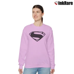 Women’s Superman Vs Batman Logo Comic Relaxed Sweatshirt in light pink | Soft, Laid-Back Vibe