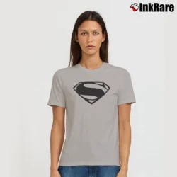 Women’s Superman Vs Batman Logo Comic Signature T-Shirt in sport grey | Soft, Flattering Fit
