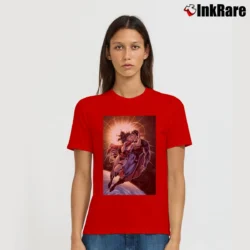 Women’s Superman Wonder Woman Kiss Signature T-Shirt in red | Soft, Flattering Fit