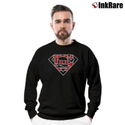 Men’s Superman x New York Giants NFL Fan Crewneck Sweatshirt in black | Cozy Fabric, Clean Style