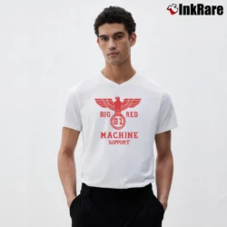 Men’s Support 81 Big Art Definite Myself V-Neck Tee in white | Sharp, Breathable, Everyday Staple