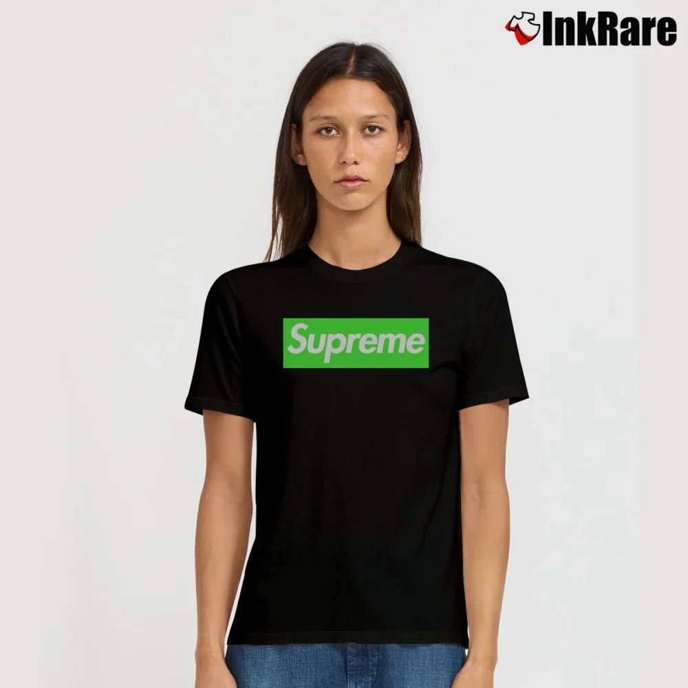 Women’s Supreme Box Logo Magenta Signature T-Shirt in black | Soft, Flattering Fit