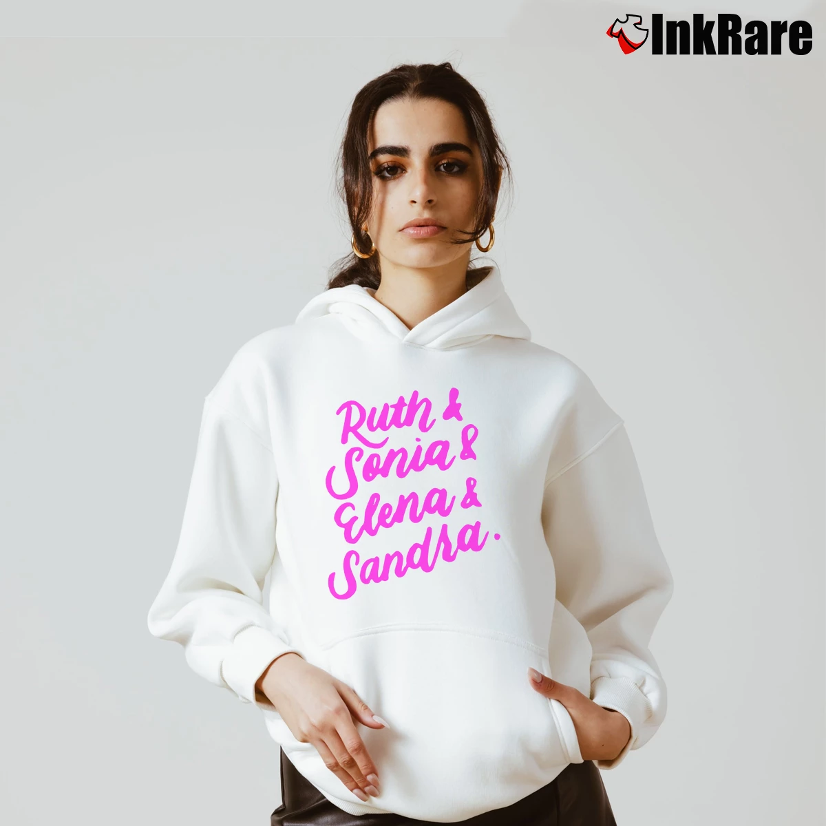 Women’s Supreme Court Justices Women Empowerment Cozy Hoodie in white | Warm, Structured, Stylish