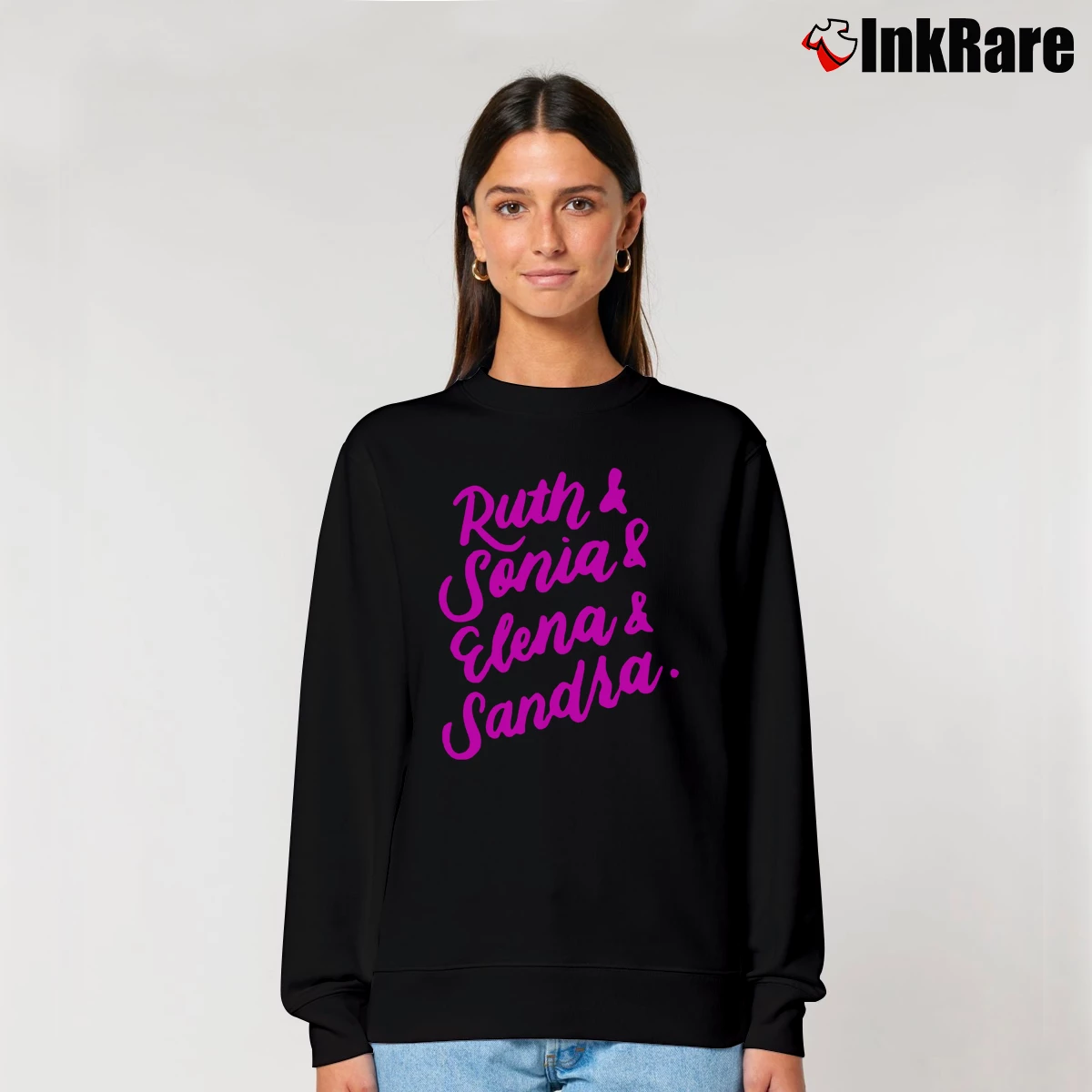 Women’s Supreme Court Justices Women Empowerment Relaxed Sweatshirt in black | Soft, Laid-Back Vibe