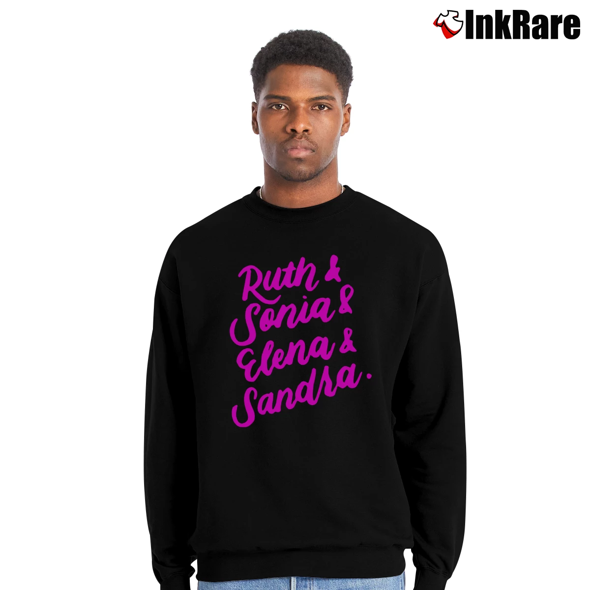 Men’s Supreme Court Justices Women Empowerment Crewneck Sweatshirt in black | Cozy Fabric, Clean Style
