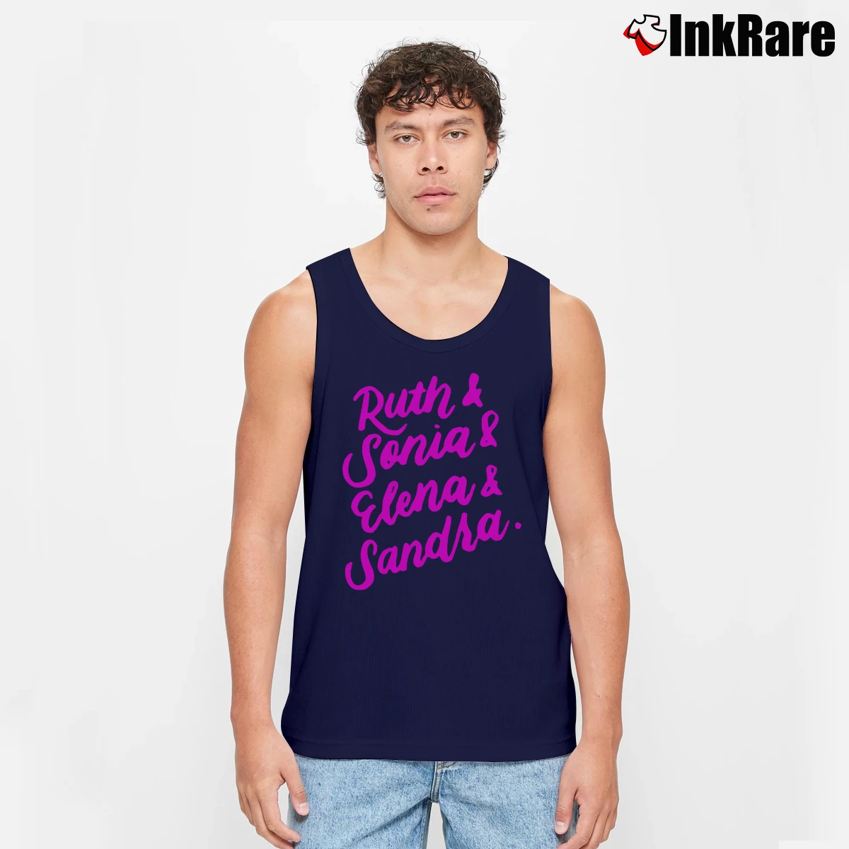 Men’s Supreme Court Justices Women Empowerment Tank Top in navy | Breathable, Active-Friendly Design